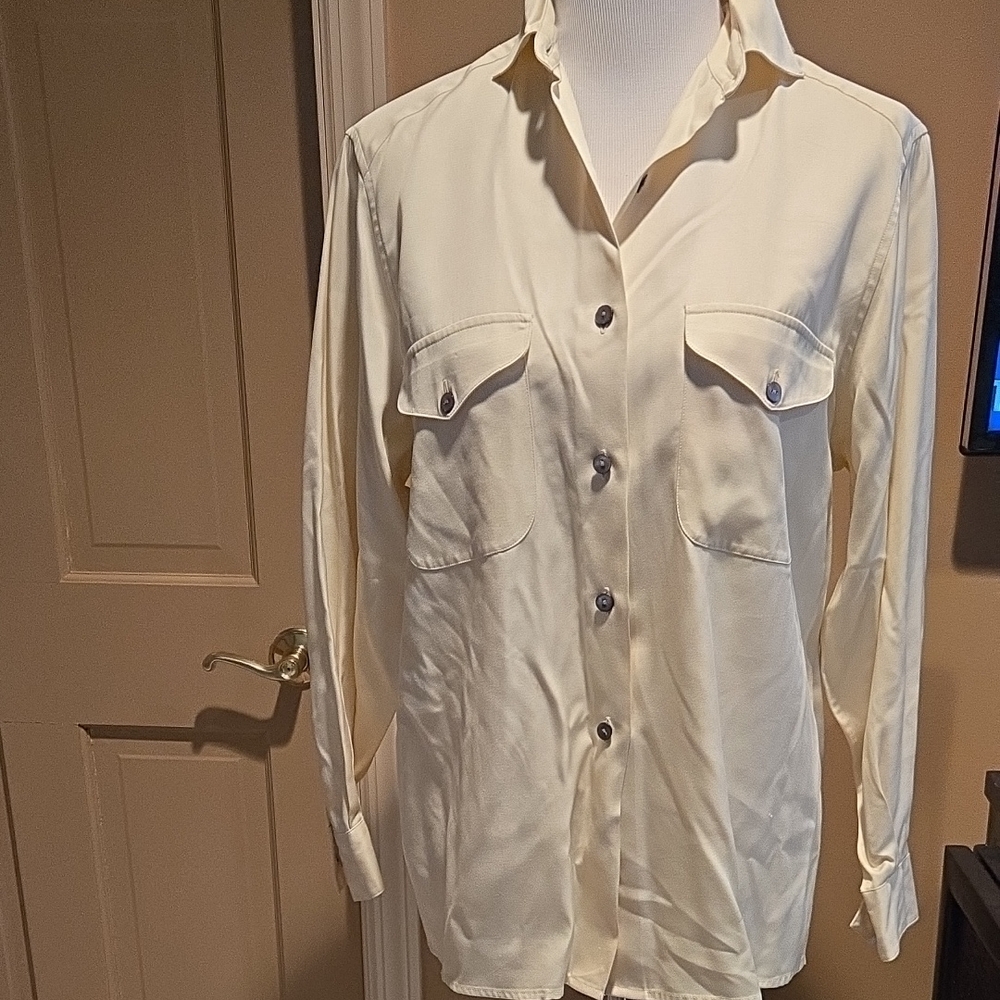 Banana Republic Cream Button Down Shirt